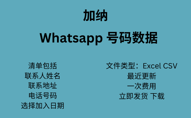 加纳 WhatsApp 号码数据