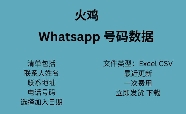 土耳其 WhatsApp 号码数据